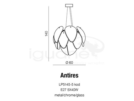 Lampa ANTIRES wisząca