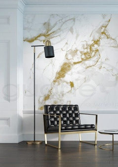 Mural Marble White-gold WP-554