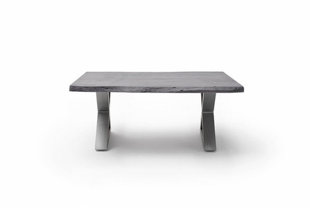 Stolik CARTAGENA 110cm, szary przecierany, stal szlachetna "X"