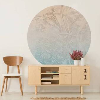 Mural koło Tapeta Sisal Ombre Flower