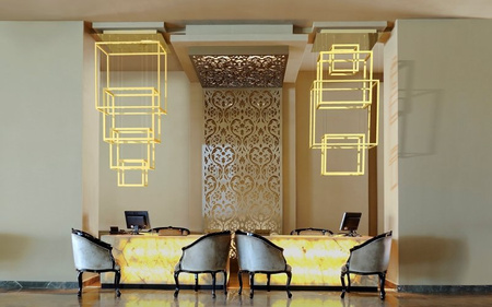 Lampa wisząca Opera XL AZ3140 ściemnialna złota