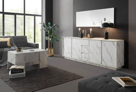 Stolik CARRARA  biały marmur