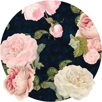 Mural koło Roses Dark Blue