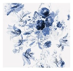 Mural Royal Blue Flowers III WP-219