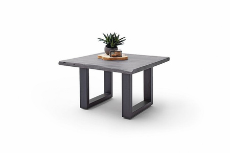 Stolik CARTAGENA 75cm, szary przecierany, antracyt mat "U"