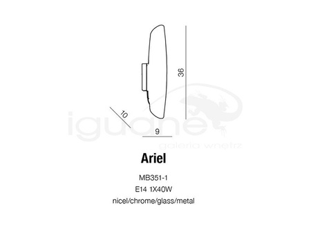 Lampa ARIEL kinkiet