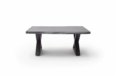 Stolik CARTAGENA 110cm, szary przecierany, antracyt mat "X"