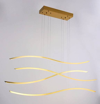 Lampa wisząca Waves złota