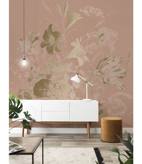 Mural Golden Age Flowers MW-047 złoty