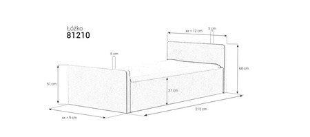 Łóżko tapicerowane 81210 gr. 3