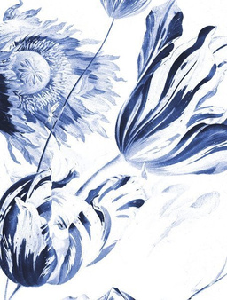 Mural XL Royal Blue Flowers BC-002