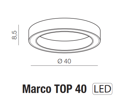 Lampa Marco plafon 40 złoty