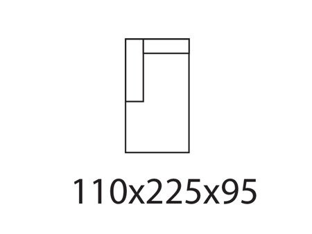 Moduł Vesta CHL XL z zagłówkiem tkanina