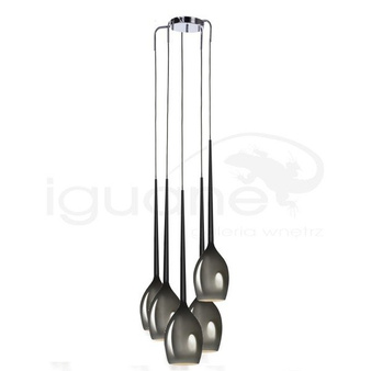 Lampa wisząca Izza 5 szkło przydymione