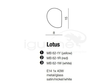 Lampa LOTUS kinkiet biała