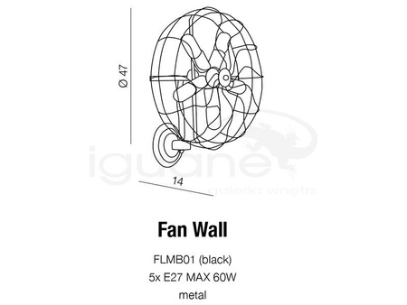 Lampa FAN kinkiet kinkiet