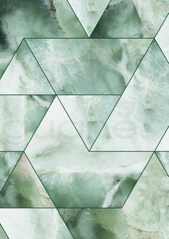 Mural Marble Mosaic Green WP-577