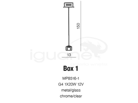 Lampa BOX 1 wisząca