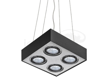 Lampa PAULO 4 PENDANT 230V czarna / aluminiowa