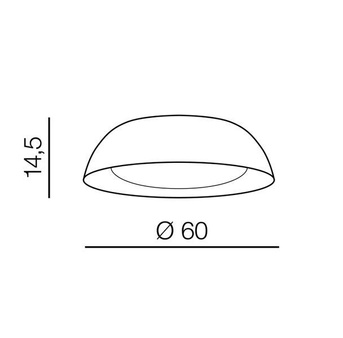 Lampa Lenox plafon 60 AZ3146 ściemnialna czarno/miedziana