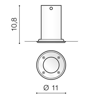 Lampa zewnętrzna do wbudowania Hyde Oval AZ3325 chrom