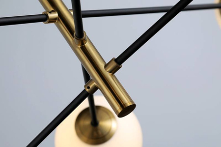 Lampa Oviedo 6 wisząca złoto-czarna