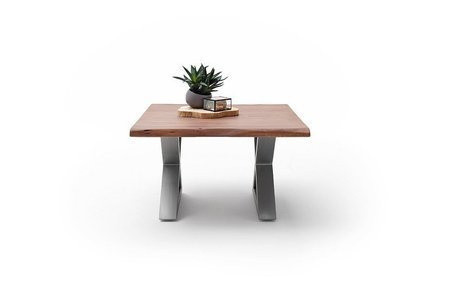 Stolik CARTAGENA 75cm, orzech, szlachetna szczot. "X"