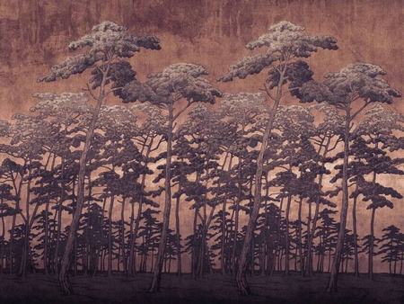 Mural Secret Forest Rust winyl 