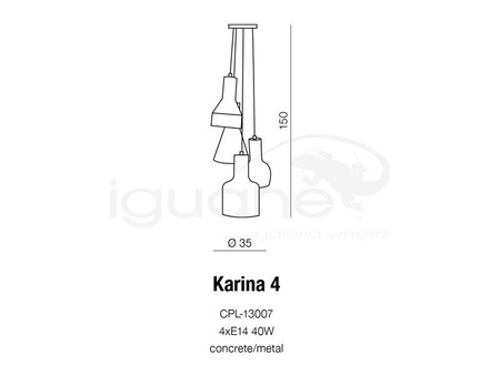 Lampa KARINA 4 wisząca