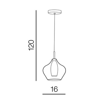 Lampa Amber Milano 1 AZ3077 miedziana