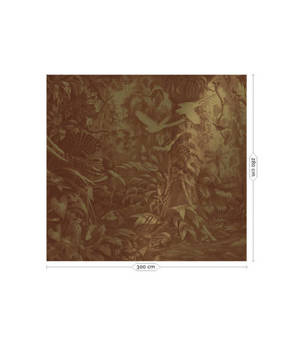 Mural Tropical Landscapes MW-062 złoty