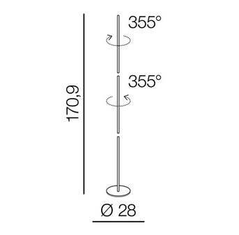Lampa podłogowa Teta AZ3205 czarna 