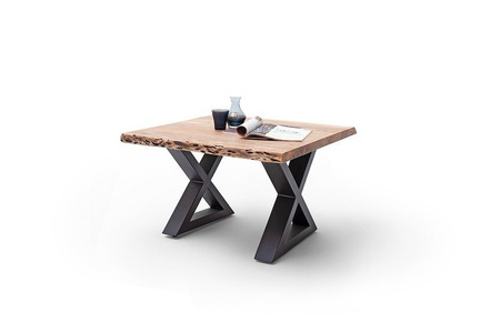Stolik CARTAGENA 75cm, natur, antracyt mat "X"
