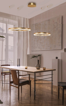 Lampa Halo 2 złota 80/60