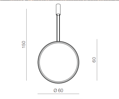 Lampa wisząca MASSIMA 60 czarna
