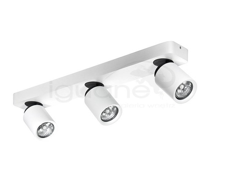 Lampa TOMI 3 plafon / kinkiet biała-szara