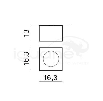 Plafon Paulo 1 12V czarny