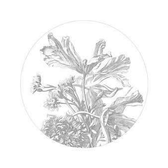 Mural Engraved Flowers SC-060