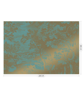 Mural Engraved Landscapes MW-036 złoty
