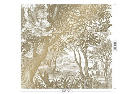 Mural Engraved Landscapes MW-041 gold