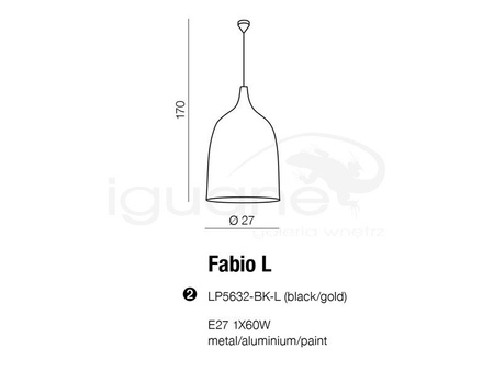 Lampa FABIO L wisząca
