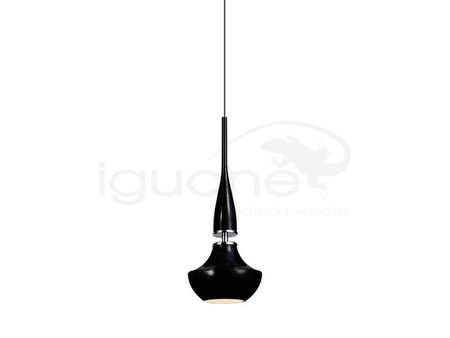 Lampa TASOS 1 wisząca chrom-czarna