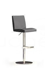 Hoker LOPES podstawa okrągła ekoskóra szara