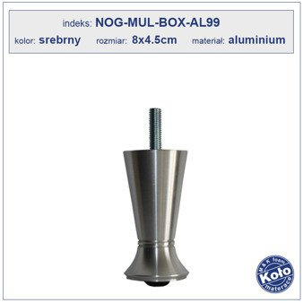 Noga aluminium AL99  8 cm