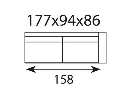 Moduł Noir 2,5 prawy tkanina