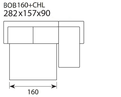 Sofa Sedac Nova BOB 160+CHL tkanina