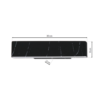 Kinkiet Pierce 30 czarny marmur