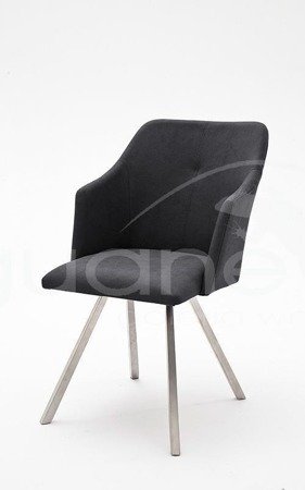 Krzesło MADITA B 4 nogi stożkowe ekoskóra antracyt