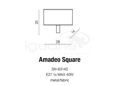 Lampa AMADEO SQUARE biała