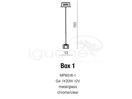 Lampa BOX 1 wisząca